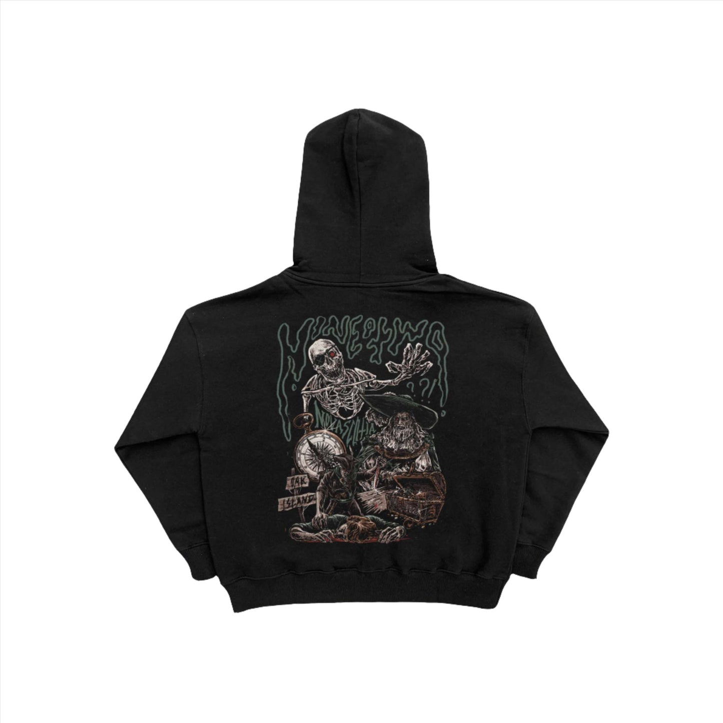 OAK ISLAND CURSED HOODIE WITH SKELETON